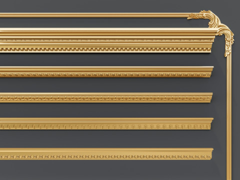 Classic carvings moldings 4 3D Модель