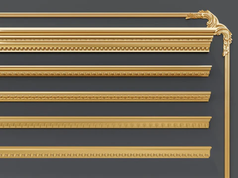 Classic carvings moldings 4 3D Model