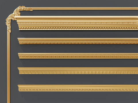 Classic carvings moldings 4 3D Модель