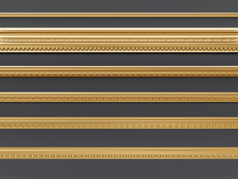 Classic carvings moldings 4 3D Модель
