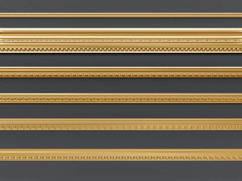 Classic carvings moldings 4 3D Model