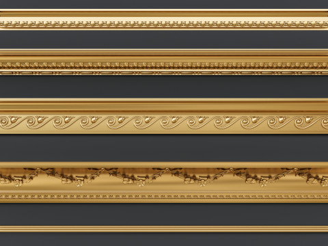 Classic carvings moldings 4 3D Модель