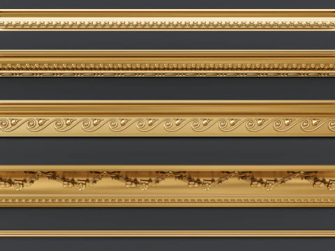 Classic carvings moldings 4 3D Model