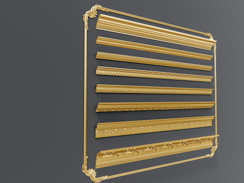 Classic carvings moldings 4 3D Модель