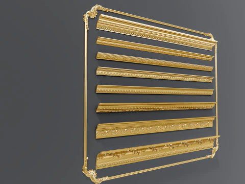 Classic carvings moldings 4 3D Model