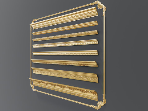 Classic carvings moldings 4 3D Модель