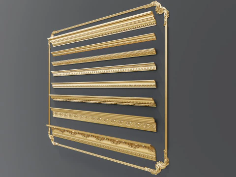 Classic carvings moldings 4 3D Model