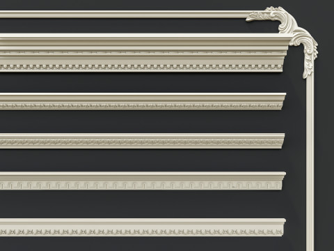 Classic carvings moldings 4 3D Модель