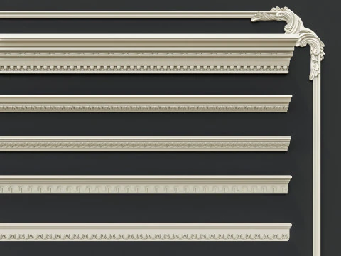 Classic carvings moldings 4 3D Model