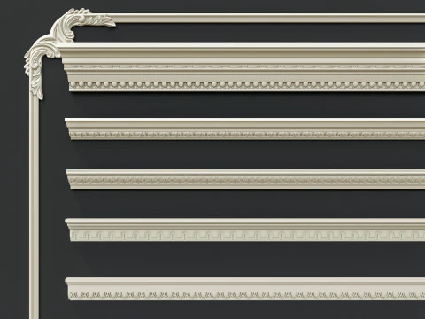 Classic carvings moldings 4 3D Model