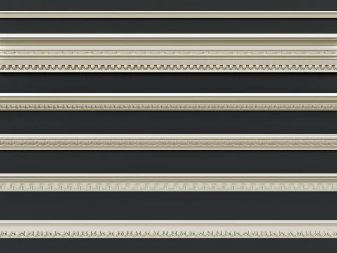Classic carvings moldings 4 3D Model