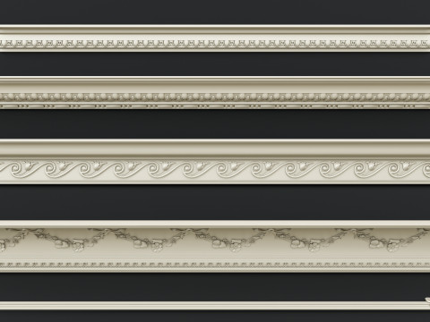 Classic carvings moldings 4 3D Модель