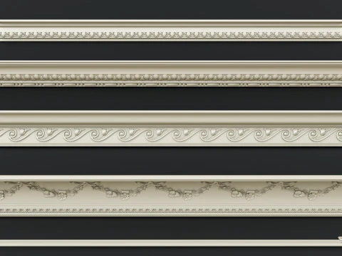 Classic carvings moldings 4 3D Model