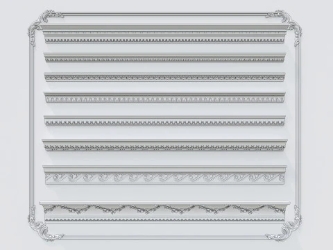 Classic carvings moldings 4 3D Model