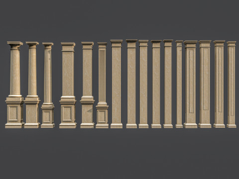 Classic colums 5 3D Model