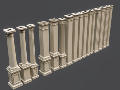 Classic colums 5 3D Model