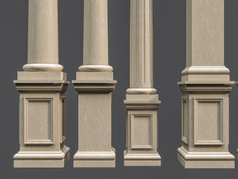 Classic colums 5 3D Model