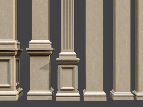 Classic colums 5 3D Model