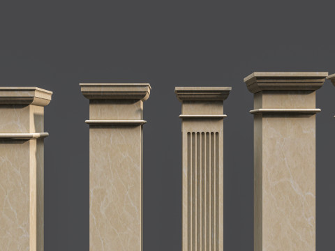 Classic colums 5 3D Model