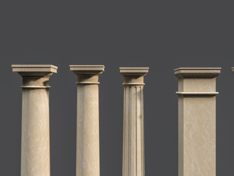 Classic colums 5 3D Model