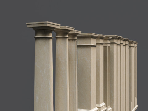 Classic colums 5 3D Model