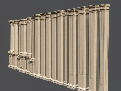 Classic colums 5 3D Model
