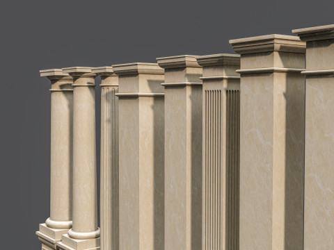 Classic colums 5 3D Model