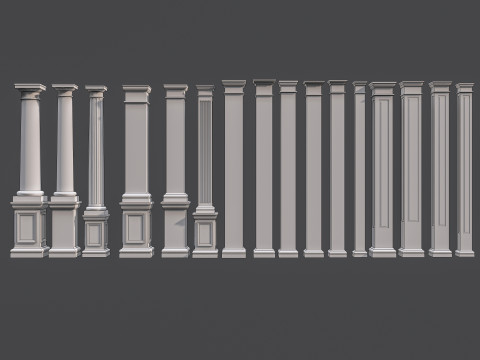 Classic colums 5 3D Model