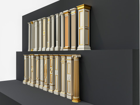Classic colums 6 Model 3D