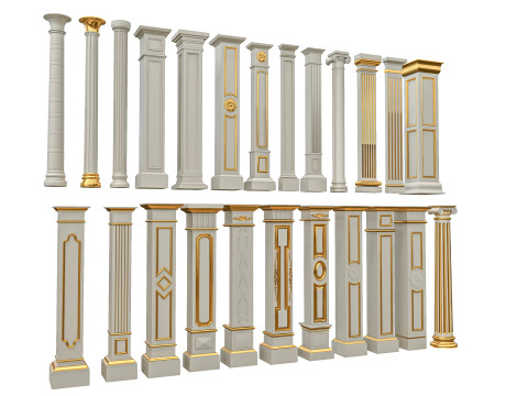 Classic colums 6 Model 3D