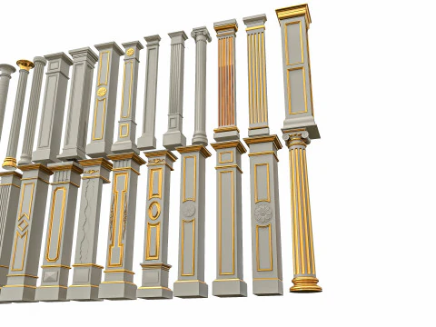 Colunas cl&aacute;ssicas 6 Modelo 3D