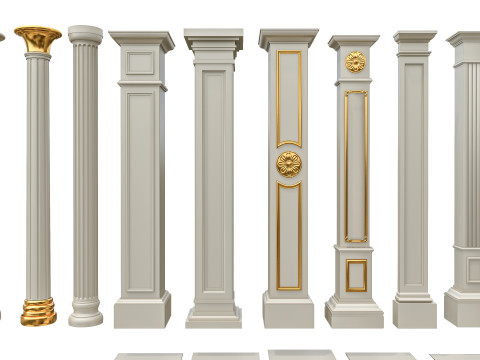 Classic colums 6 Model 3D