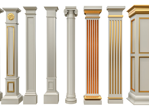 Classic colums 6 Model 3D