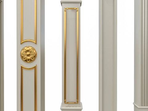 Classic colums 6 Model 3D