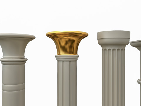 Classic colums 6 Model 3D