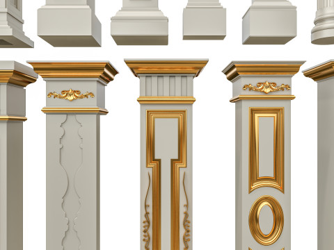 Classic colums 6 Model 3D