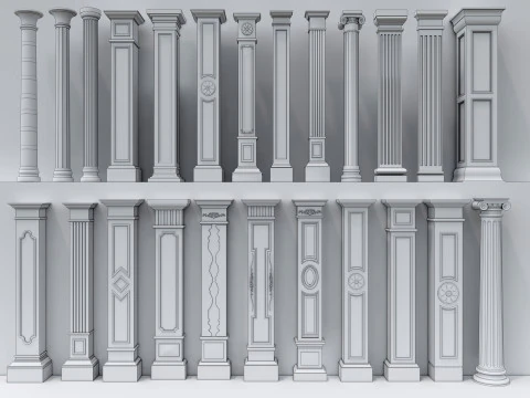 Colunas cl&aacute;ssicas 6 Modelo 3D