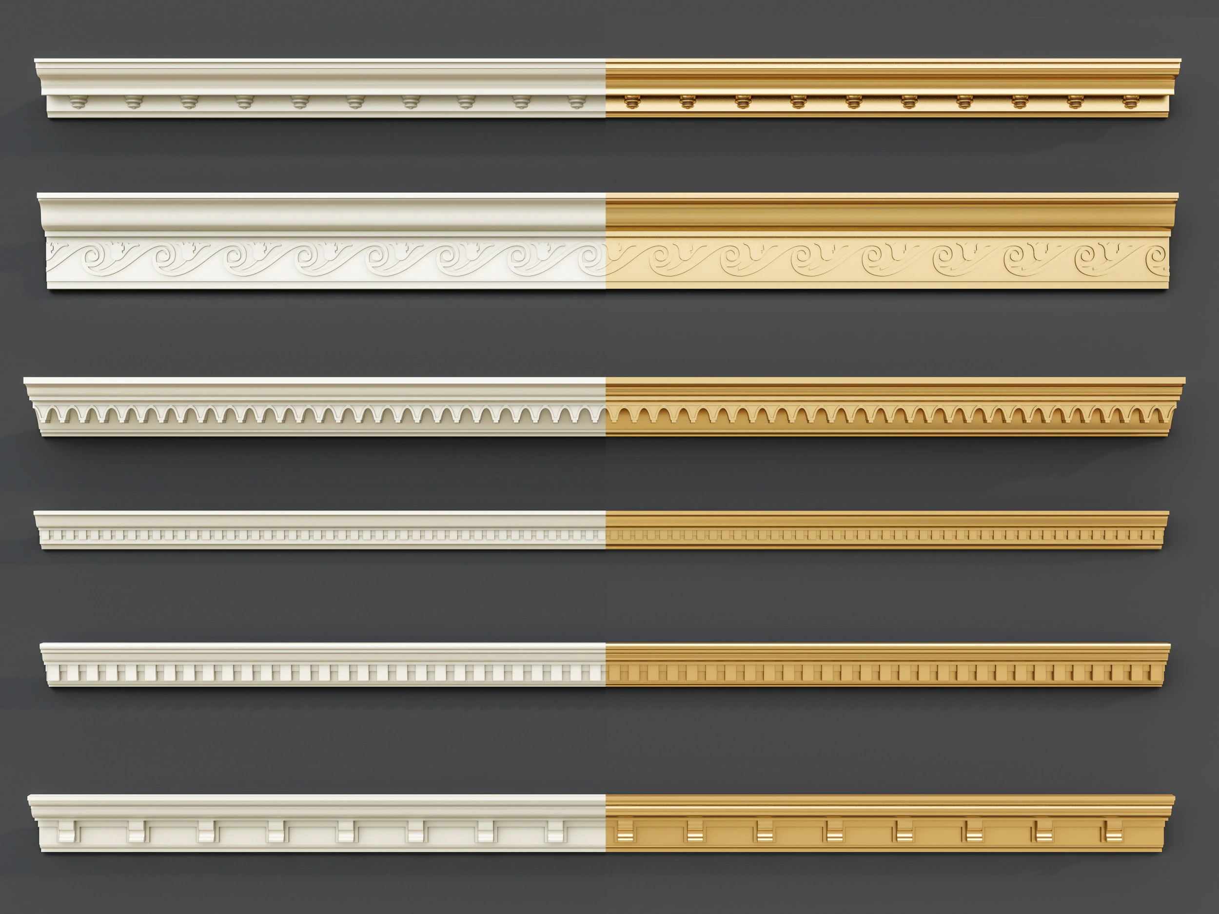 Molduras de esculturas cl&aacute;ssicas 8 Modelo 3D .c4d .max .obj .3ds .fbx .stl .blend 