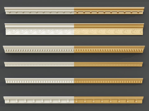 Classic carvings moldings 8 3D Model