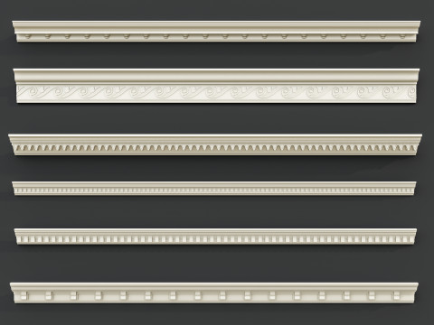 Classic carvings moldings 8 3D Model