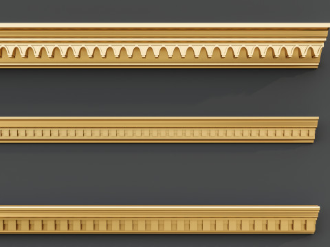 Classic carvings moldings 8 3D Model