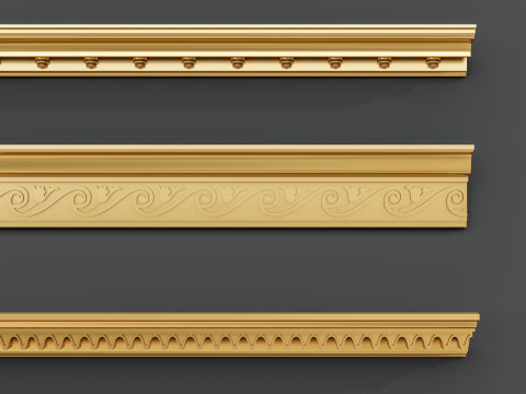 Classic carvings moldings 8 3D Model