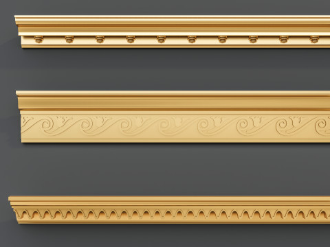 Classic carvings moldings 8 3D Model