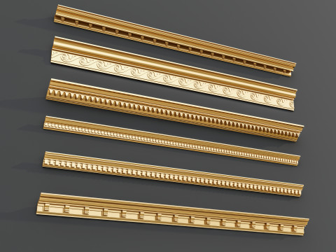 Classic carvings moldings 8 3D Model