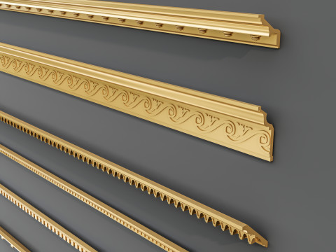 Classic carvings moldings 8 3D Model
