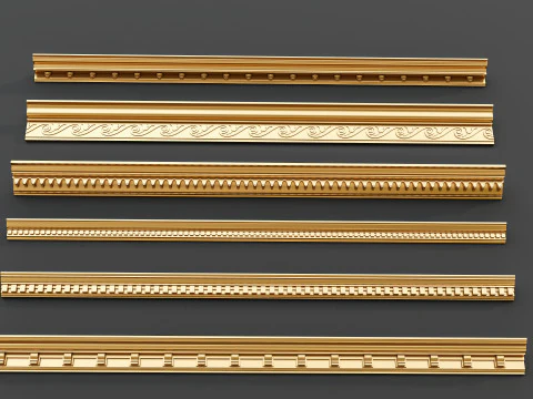 Molduras de esculturas cl&aacute;ssicas 8 Modelo 3D