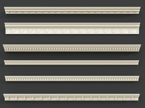 Molduras de esculturas cl&aacute;ssicas 8 Modelo 3D