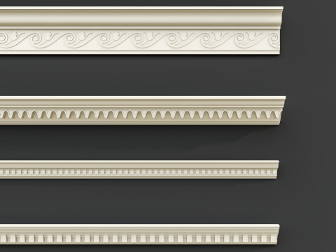 Classic carvings moldings 8 3D Model