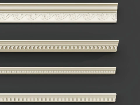 Molduras de esculturas cl&aacute;ssicas 8 Modelo 3D