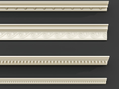 Classic carvings moldings 8 3D Model